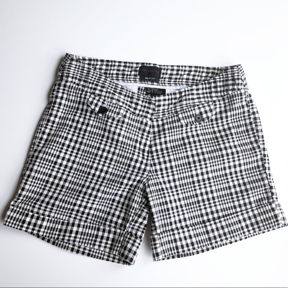 The Limited Drew Fit Plaid Cuffed Shorts Size 2